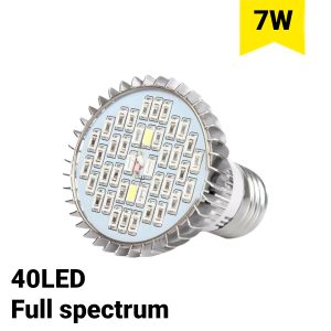 Sijalica LED za biljke 7w 40 dioda roze