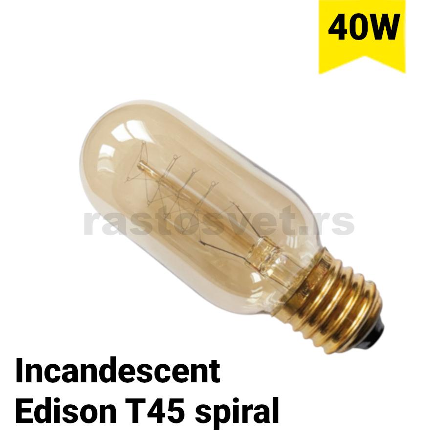 Sijalica Edison T45 spirala 40w